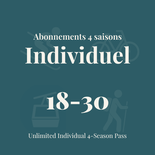 18 à 30 ans | Abonnement individuel illimité 4 saisons