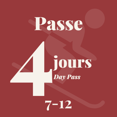 Passe 4 jours Dimanche au Vendredi 7-12 ans