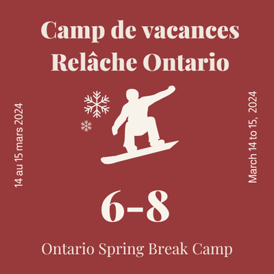 Ontario Spring Break - 2 Half Days - Snowboard - 6 to 8 years old