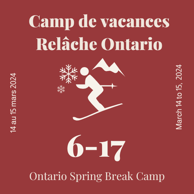 Ontario Spring Break - 2 Days - Ski - 6 to 17 years old