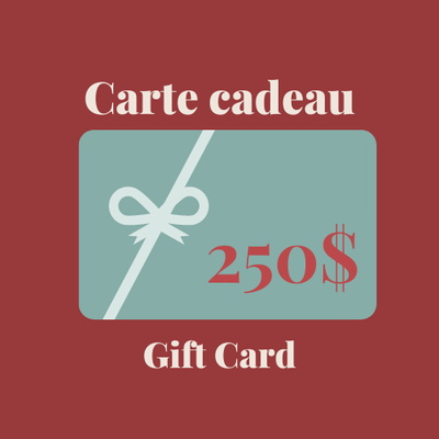 Carte cadeau des fêtes 250$