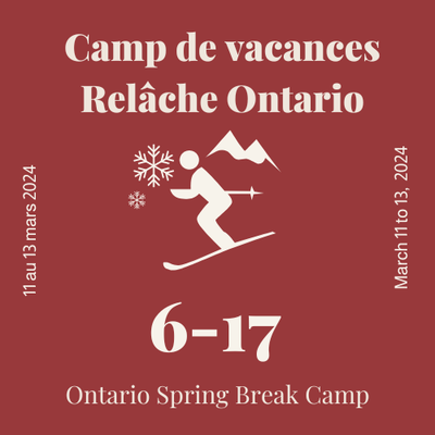 Ontario Spring Break - 3 Days - Ski - 6 to 17 years old