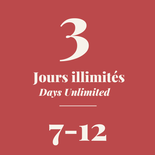 3 Day Unlimited Combo 7-12 Years Old