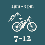 Mountain bike ticket from 2 p.m. to 5 p.m. for 7 to 12 years old.