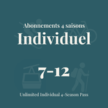 7 à 12 ans | Abonnement individuel illimité 4 saisons